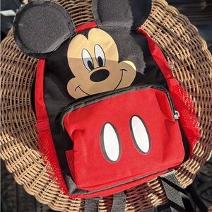 Mickey Mouse Red and Black Kids Backpack